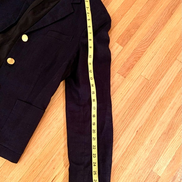 Chaps Ralph Lauren Navy Linen Blazer Size 10 - Picture 7 of 14